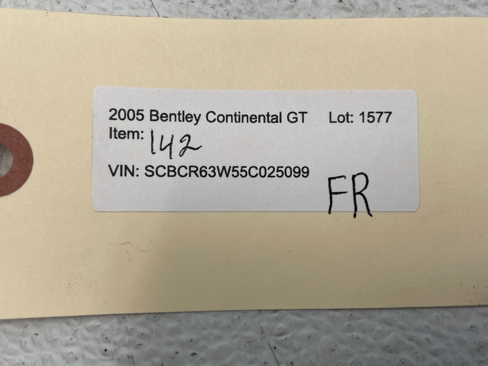 2003-2007 Bentley Continental GT Right Side Headlight Support Bracket 1577 OEM