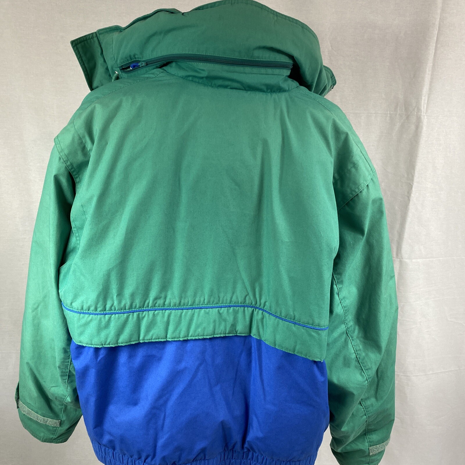 Vintage Mighty Mac Norsac Goose Down Jacket W/Hood Men's Large Full Zip