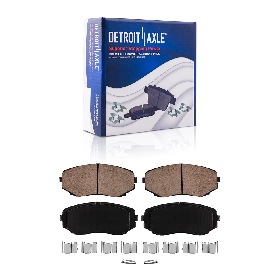 Front Disc Rotors Ceramic Brake Pad for 2007 2008 2009 2010 2011 2012 Mazda CX-7 - Image 4 of 4