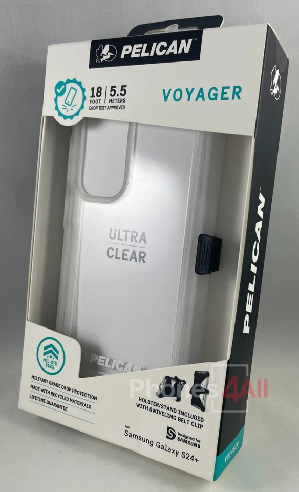 Pelican Voyager 保护壳 适用于三星 Galaxy S24+ (PLUS) 坚固 - 透明(全新) — 第 2/4 张图片