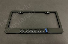 1x Black Hybrid 3d Emblem Black Stainless License Plate Frame Rust Frees.caps