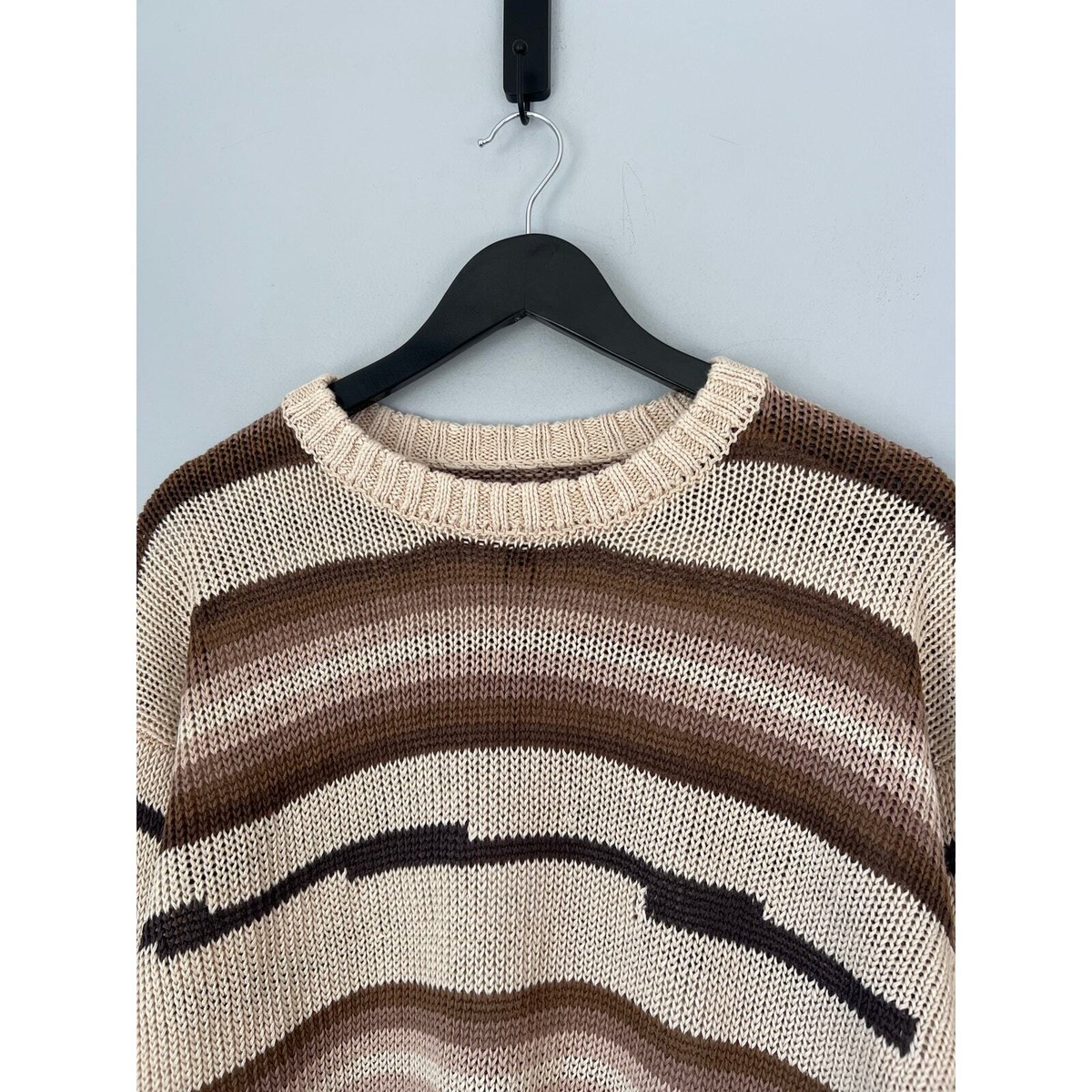 トップス STUSSY TONAL STRIPE LINEN SWEATER Stussy Tonal Stripe Sweater - Size XL - Brown - NEW | eBay