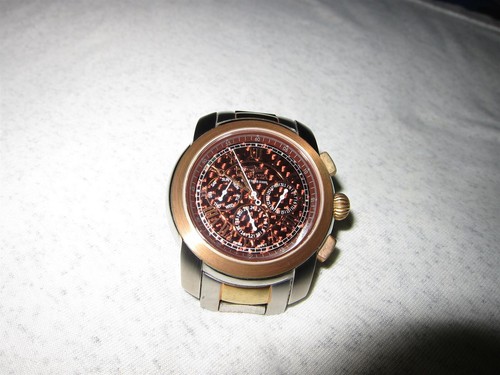 Invicta Men's Watch Model 4060 Gold/Brown Silver Carbon Fiber Swiss MOVT Quartz - Picture 10 of 24
