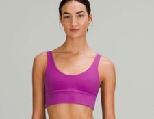 NEW Lululemon Align Reversible Bra light Support, A/B Cup size 4 Vivid plum