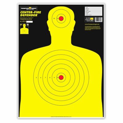 Thompson Target | Center-Fire Life Size Silhouette Shooting Targets - 19''x25''