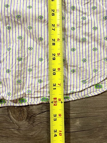BUGATCHI Uomo Button Down Shirt Flip Cuff Green Purple Floral Stitched Mens XXL - Picture 13 of 18
