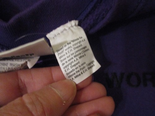 Vintage Walt Disney World Purple Embroidered Winnie the Pooh Sweatshirt Sz L USA - Picture 6 of 6