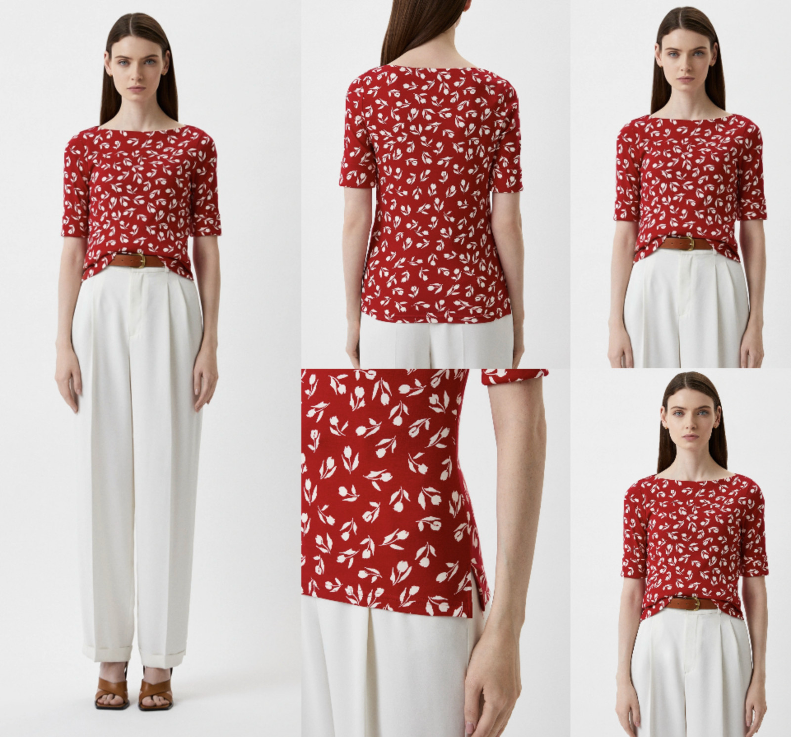 Ralph Lauren Floral Pattern Blouse Shirt Tee XS
