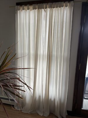 Madison Park Like Window Curtain Panels Pair 59 x 82  Twist Tab Off White Knot