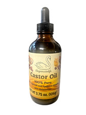 Castor Oil, 100 Pure, Cold-Pressed for Hair, Eyelash  Eyebrow Growth, 3.75 oz