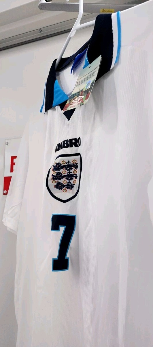Vintage Beckham England 95-97 Home Size XL Umbro Jersey Original
