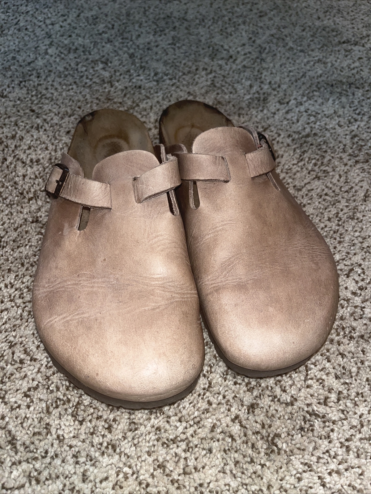 Birkenstock Papillio Boston Tobacco Brown Oiled Leather Size 39 Clog Sandal  READ | eBay