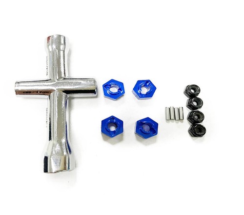 Alloy 7mm Wheel Hex Adapter Nuts Wrench Fit 1:24 Axial SCX24 AXI90081 00001 0002 - 第 4/11 張圖片