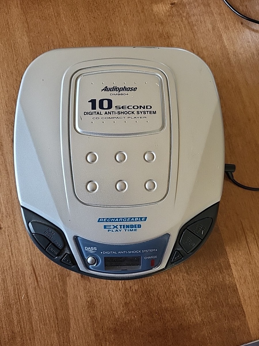 AUDIOPHASE DM9804 10 SECOND ANTI-SHOCK System PORTABLE CD PLAYER