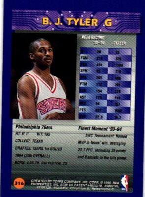 プロ野球カードゲームセット 1994-1997 1994-95 Finest #316 B.J. Tyler | eBay