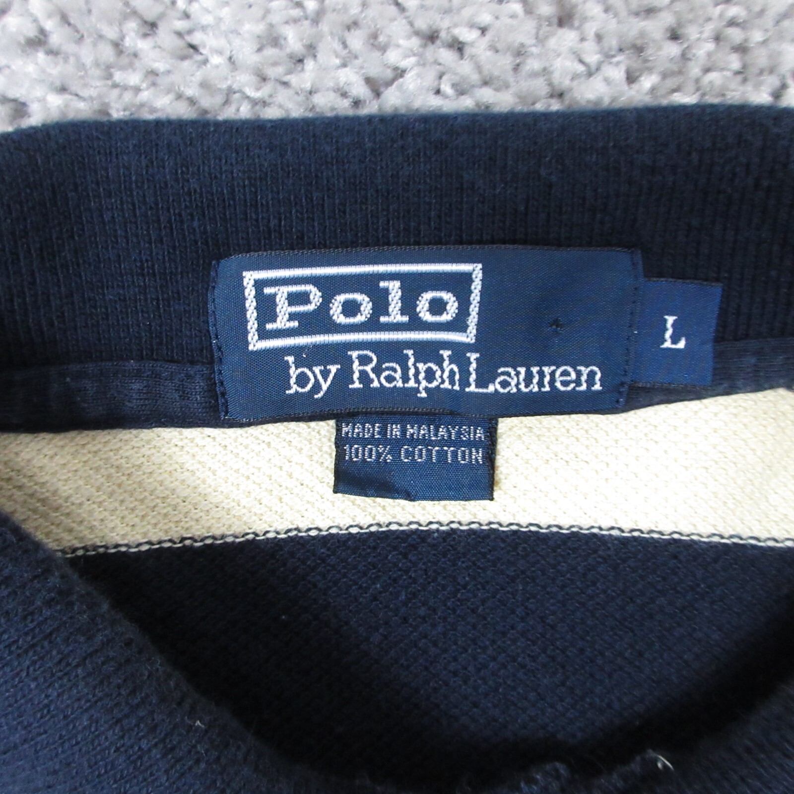 Polo Ralph Lauren camicia uomo grande giallo navy righe pony cotone golf rugby