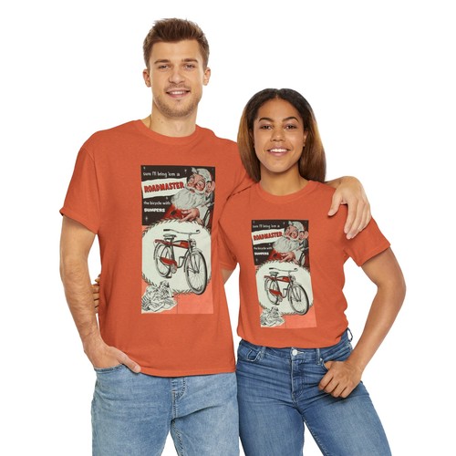 Vintage Cleveland Welding Co Roadmaster Bicycle Santa Claus Print Ad Tee, Unisex - Picture 36 of 97