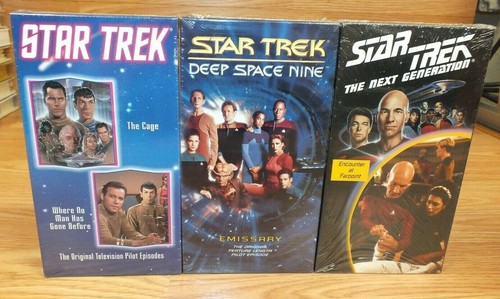 The Beginnings Star Trek (3 VHS Tapes) Deep Space Nine Encounter at Farpoint - Picture 5 of 5