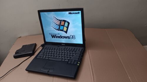 Vintage Dell Latitude C610 Retro Laptop Windows 98 SE DOS Serial Gaming Computer
