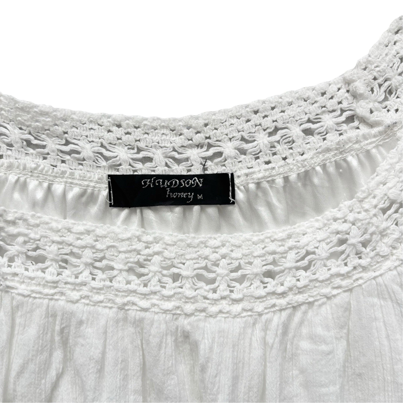 Vintage 90s Y2K Top Blouse White Retro Boho Indie 12 image 3