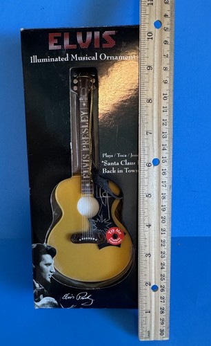 Elvis beleuchtete musikalische Gitarre Ornament - Santa Claus is Back in Town - Bild 2 von 5