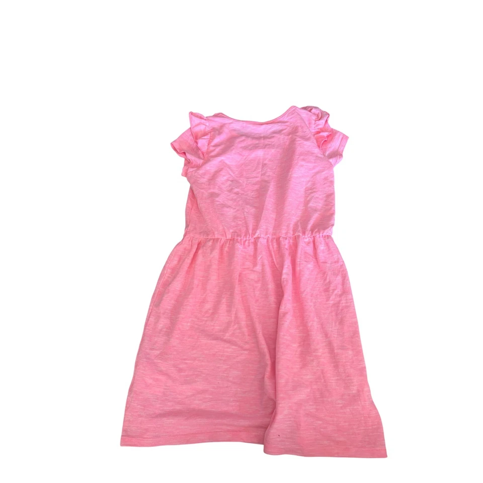Vestido H&M Niñas Talla 6-8 Rosa Caliente Manga Volantes Niños Verano Informal Foto 2 de 3