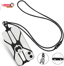 Universal Phone Lanyard Holder and Ring Grip, Silicone Cell Phone Lanyard Neck S