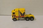 Vintage Hot Wheels 1982 Thunder Roller Semi Truck Yellow Eagle 1/64 Malaysia