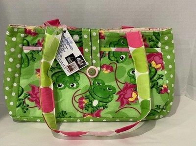 Seams By Cindy Jo Handmade Shoulder Bag Frog Print Polka Dots Floral Multic. USA
