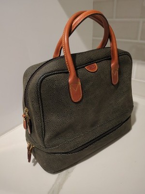 Bric's Milano Life Train Case, Cosmetics, Toiletry w 2 Compartments Leather VTG