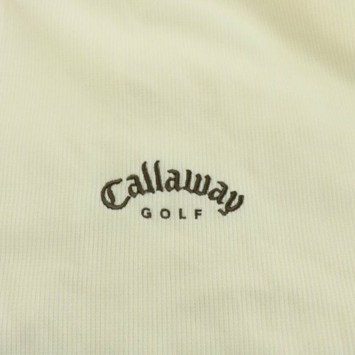 Callaway T-shirt Half Zip Short Sleeve Golf LL Ivory 248-MGX255784 NQ Used c385d - Picture 6 of 8