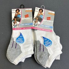 TWO 2 of Hanes Women's 3-Pack Cool Dri No Show Socks shoe size 5-9 NEW w TAGS
