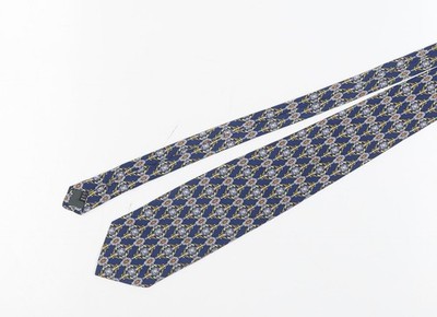Cerutti Seidenkrawatte Herren blau geometrisch