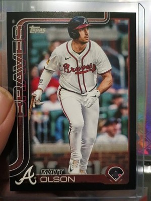 2025 Topps Series One Matt Olson #145 Black Parallel 11/74