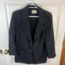 Free People We the Free Everly Corduroy Blazer jacket 2 Button Black Medium