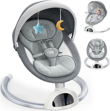 Electric Baby Swing for Infants, Portable Infant Swing with Music Speaker, 5 Swi