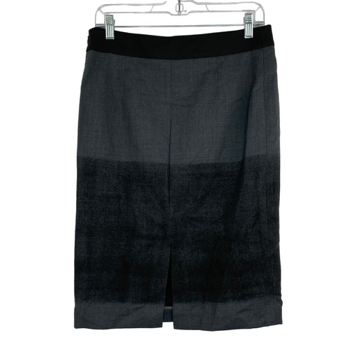 Gunex gray fabric block skirt made in Italy women's size 6 - Imagen 4 de 11