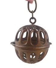 Antique Cast Iron General Store String Holder Hangs Brass Painted