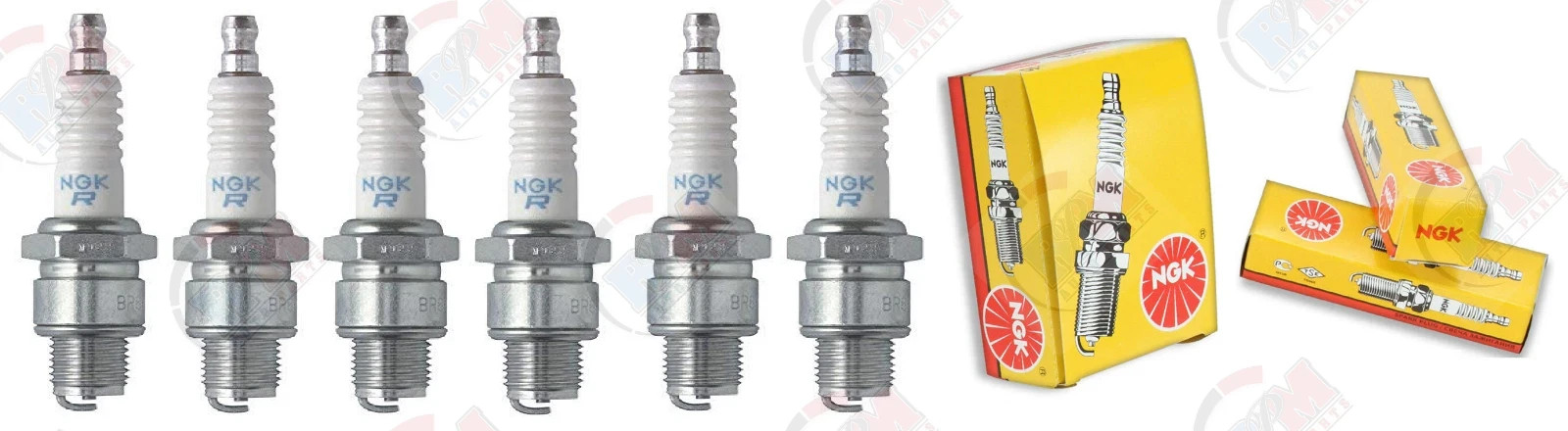 NGK BR8HS-10 NICKEL Standard Plug Spark Plugs 1134 Set of 6