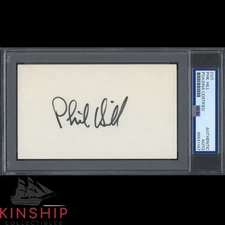 Phil Hill signed 3x5 Index Card PSA DNA Slab F1 Racing Auto C5239