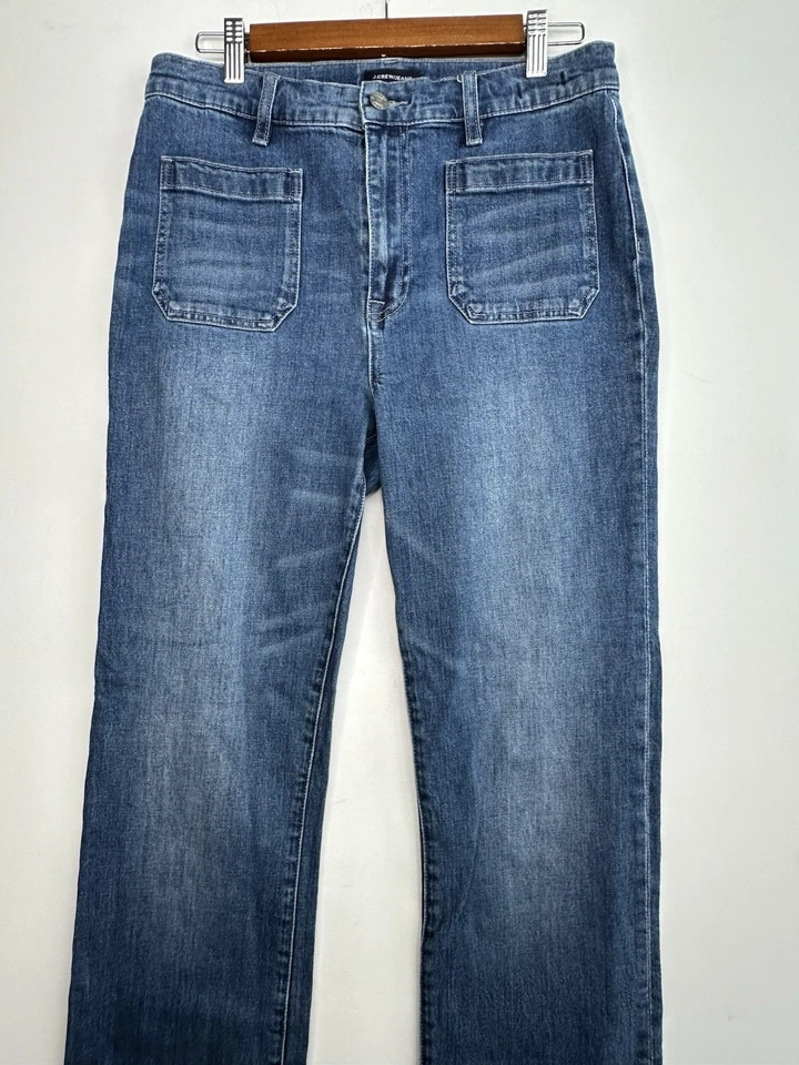 J Crew Full Length Demi Boot Denim Jeans Womens Size 30 Tall x 34 Inseam - Image 2 of 4