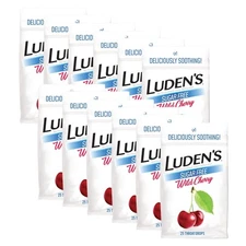 Luden's Sugar Free Wild Cherry Throat Drops, Sore Relief, 25 Count... 