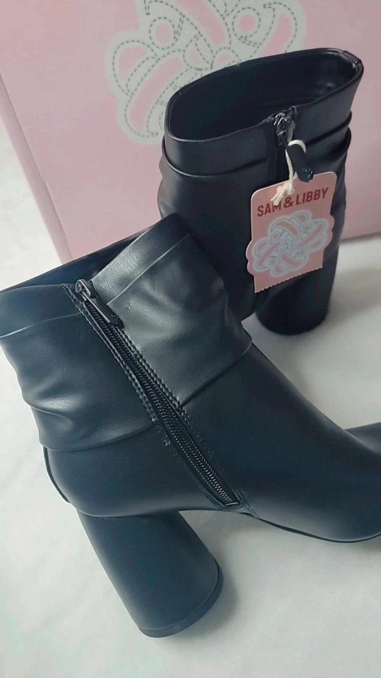 Botas para mujer Sam & Libby talla 7 nuevas tipo cuero cremallera lateral Foto 3 de 3