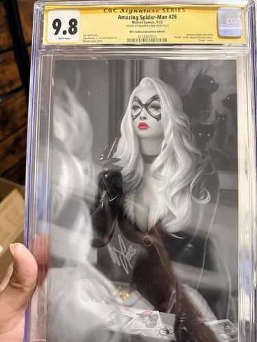 Amazing Spider-Man 26:CGC 9.8  SDCC B&W Virgin Variant- SS Warren Louw-HTF-2023