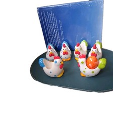 6 Huhn Eierbecher Keramik  Ostereier