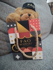FAO Schwarz 7" Inch Teddy Bear Soldier in Gift Bag  Plush Toy  Holiday NEW