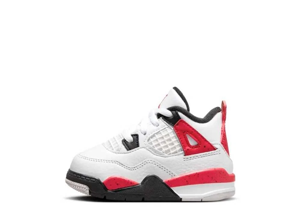 Nike TD Air Jordan 4 retrò rosso cemento mai usate