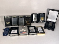 Vintage Zippo US Military Americana Flip Cap Flint Lighters Lot of 12 - A1 