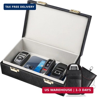 Samfolk Faraday Box & 2 Pack Faraday Bag, 8.42'' x5.19'' x 2.76'' Faraday Key Fob P