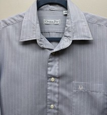Christian Dior Chemises Men s Long Sleeve Blue Shirt Sz. 15.5 32-33